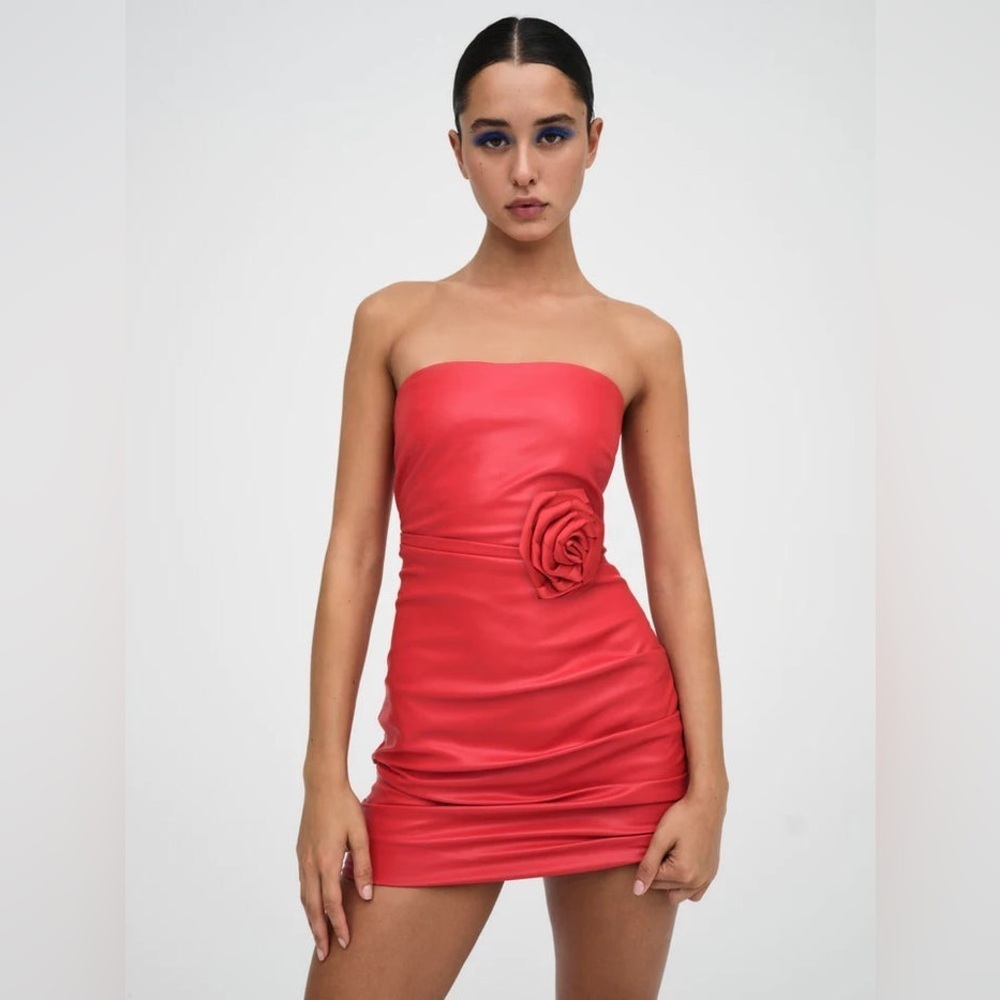 NWT For Love & Lemons Stella Red Mini Dress Size XL